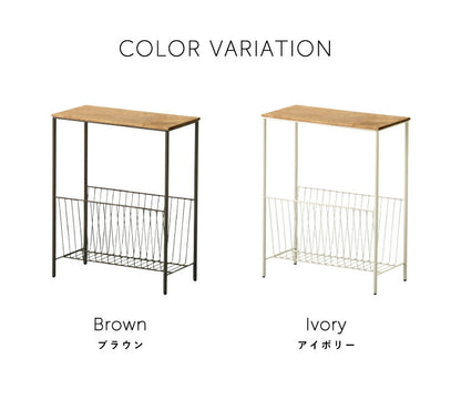 サイドテーブル 幅40cm 高さ50cm ナイトテーブル アイアン 木製 机 つくえ 小さいテーブル 小型テーブル おしゃれ 収納 ラック(代引不可)