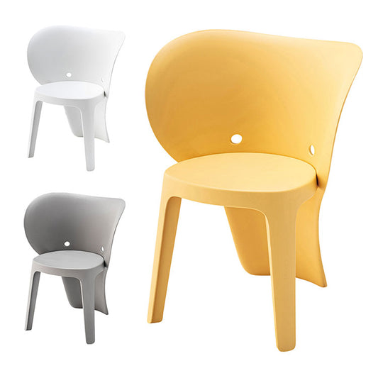 ミニチェア 組立式 イエロー ANM-11CYE 東谷 AZUMAYA チェア 椅子 小さい ゾウ 象 黄色 イエロー グレー 白 ホワイト キッズ 子ども こども かわいい シンプル(代引不可)