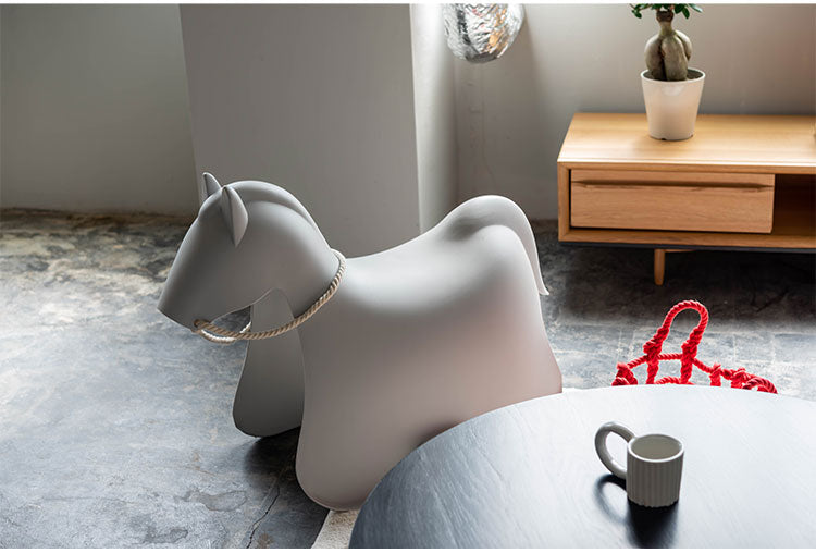 ホース スツール スツール 椅子 イス いす おしゃれ 北欧 ポリプロピレン プラスチック アニマル 馬 ホース 腰かけ ブラック ライトグレー 一人暮らし かわいい(代引不可)