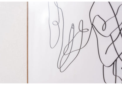 アートパネル アートパネル おしゃれ シンプル 韓国 韓国インテリア スタイリッシュ 絵 絵画 アート 美術 北欧 モダン モノクロ 白黒 葉 手 線 英語 英文 40×60 A2 グラフィックパネル インテリア(代引不可)
