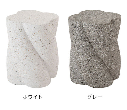 サイドテーブル AST-60 東谷 サイドテーブル テラゾー柄 おしゃれ オブジェ ナイトテーブル ソファサイド グレー モダン ベッドサイド ミニテーブル ストーン 大理石調 ツイスト 石 灰色 マーブル(代引不可)