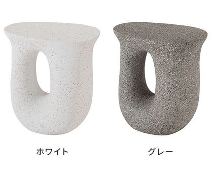 サイドテーブル AST-62 東谷 サイドテーブル テラゾー柄 おしゃれ オブジェ ナイトテーブル ソファサイド グレー モダン ベッドサイド ミニテーブル ストーン 大理石調 カーブ 曲線 石 灰色 マーブル(代引不可)