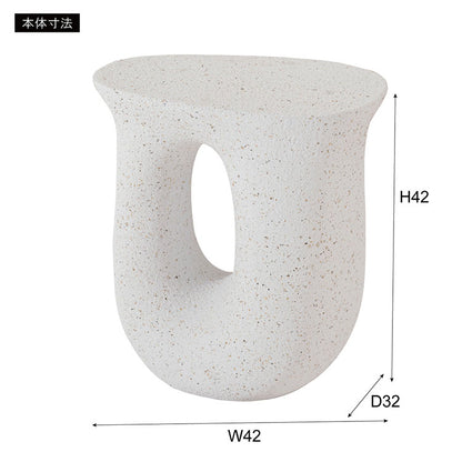 サイドテーブル AST-62 東谷 サイドテーブル テラゾー柄 おしゃれ オブジェ ナイトテーブル ソファサイド グレー モダン ベッドサイド ミニテーブル ストーン 大理石調 カーブ 曲線 石 灰色 マーブル(代引不可)