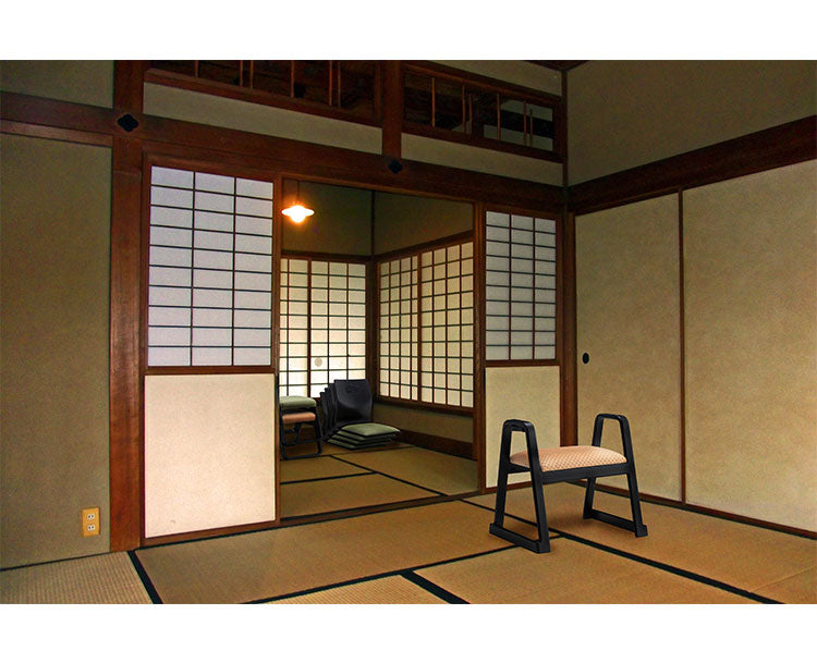 お座敷チェア 法事チェア ハンドル付き チェア 和室 一人掛けチェア 料亭 旅館 神社 お寺 宴会 座敷 法事 たたみ用チェア 和室用椅子 畳用椅子 和風 椅子 法事椅子 座敷椅子 完成品(代引不可)