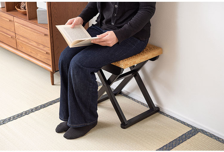 法事 スツール チェア 折りたたみ 和風 お座敷 背もたれなし コンパクト 畳 背もたれなし 折りたたみ椅子 イス 折り畳み チェアー 腰かけ 足置き 和柄 お寺 宴会(代引不可)