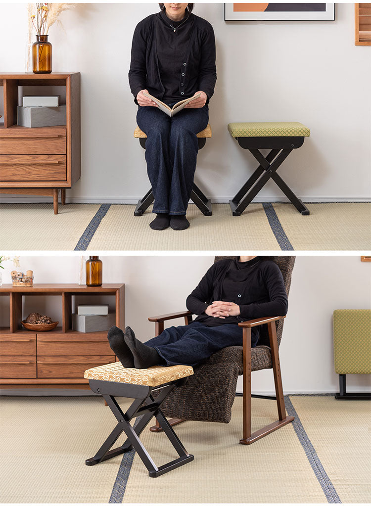 法事 スツール チェア 折りたたみ 和風 お座敷 背もたれなし コンパクト 畳 背もたれなし 折りたたみ椅子 イス 折り畳み チェアー 腰かけ 足置き 和柄 お寺 宴会(代引不可)