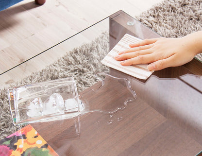 センターテーブル コンパクト ガラステーブル 収納棚 省スペース リビングテーブル ローテーブル 長方形 シンプル ナチュラル ロースタイル 一人暮らし 机 コーヒーテーブル モダン 木目 ロータイプ(代引不可)