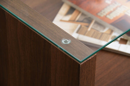 センターテーブル コンパクト ガラステーブル 収納棚 省スペース リビングテーブル ローテーブル 長方形 シンプル ナチュラル ロースタイル 一人暮らし 机 コーヒーテーブル モダン 木目 ロータイプ(代引不可)