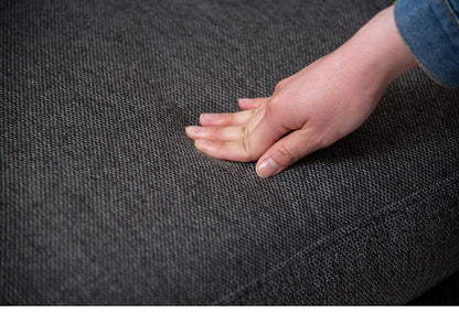 ソファ 2P 2人掛け 脚付き クッション シンプル ライトグレー ダークグレー 天然木 お洒落 北欧 曲線 簡単組立(代引不可)