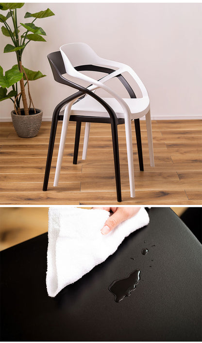 ダイニングチェア 肘付き おしゃれ 北欧 プラスチック チェアー 椅子 イス 防水 撥水 積み重ね スタッキング ガーデン 庭 バルコニー リビング アームチェア(代引不可)