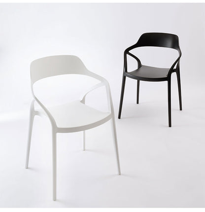 ダイニングチェア 肘付き おしゃれ 北欧 プラスチック チェアー 椅子 イス 防水 撥水 積み重ね スタッキング ガーデン 庭 バルコニー リビング アームチェア(代引不可)