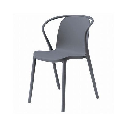 ダイニングチェア チェア チェアー 椅子 イス いす おしゃれ 白 肘付き アームレスト 背もたれ スタッキング 積み重ね可能 ポリプロピレン グレー ホワイト シンプル(代引不可)