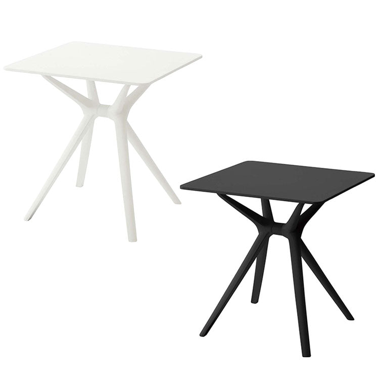 テーブル ダイニングテーブル カフェテーブル 正方形 四角 ポリプロピレン カフェ おしゃれ ホワイト/ブラック 黒 白 キッズ 子供(代引不可)