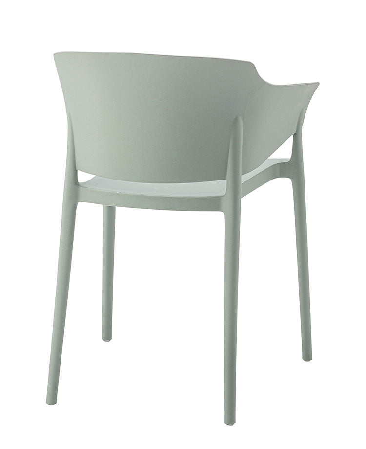 アームチェア ダイニングチェア チェア チェアー ダイニング おしゃれ 北欧 アーム付き 椅子 イス 背もたれ スタッキング 積み重ね ポリプロピレン モスグレー ライトグリーン ホワイト シンプル(代引不可)