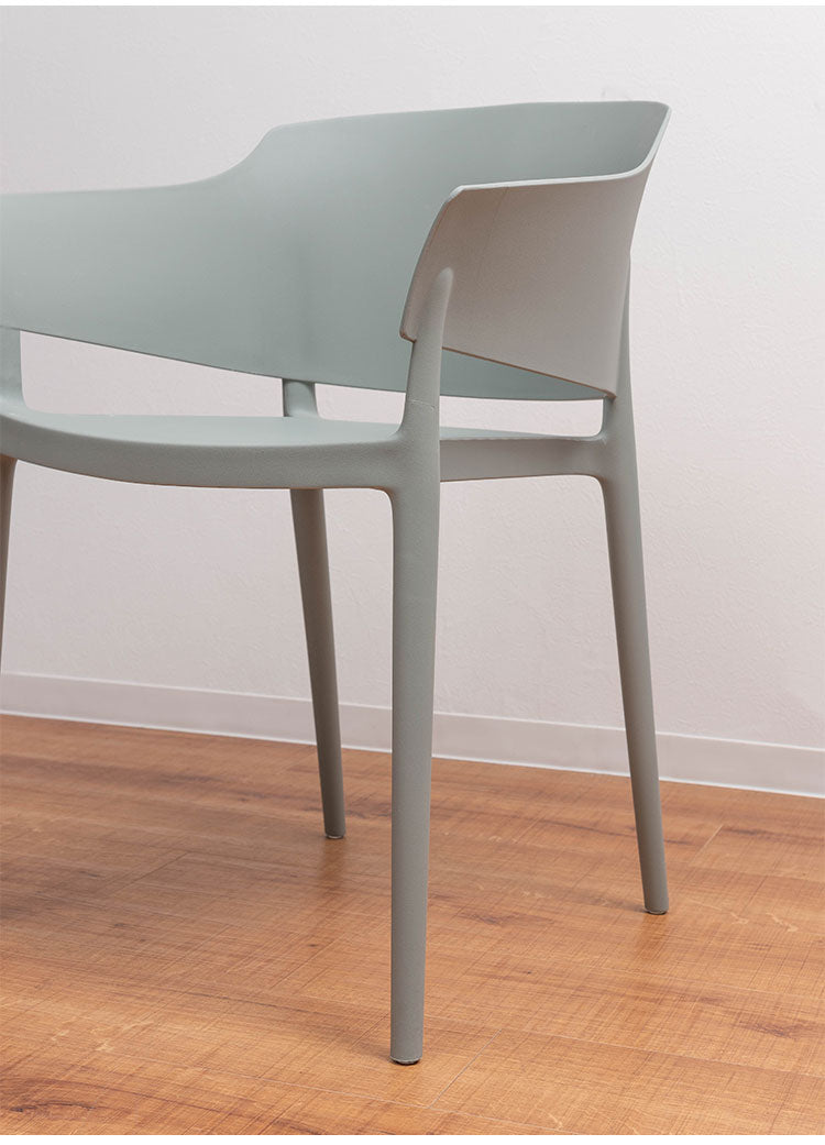 アームチェア ダイニングチェア チェア チェアー ダイニング おしゃれ 北欧 アーム付き 椅子 イス 背もたれ スタッキング 積み重ね ポリプロピレン モスグレー ライトグリーン ホワイト シンプル(代引不可)