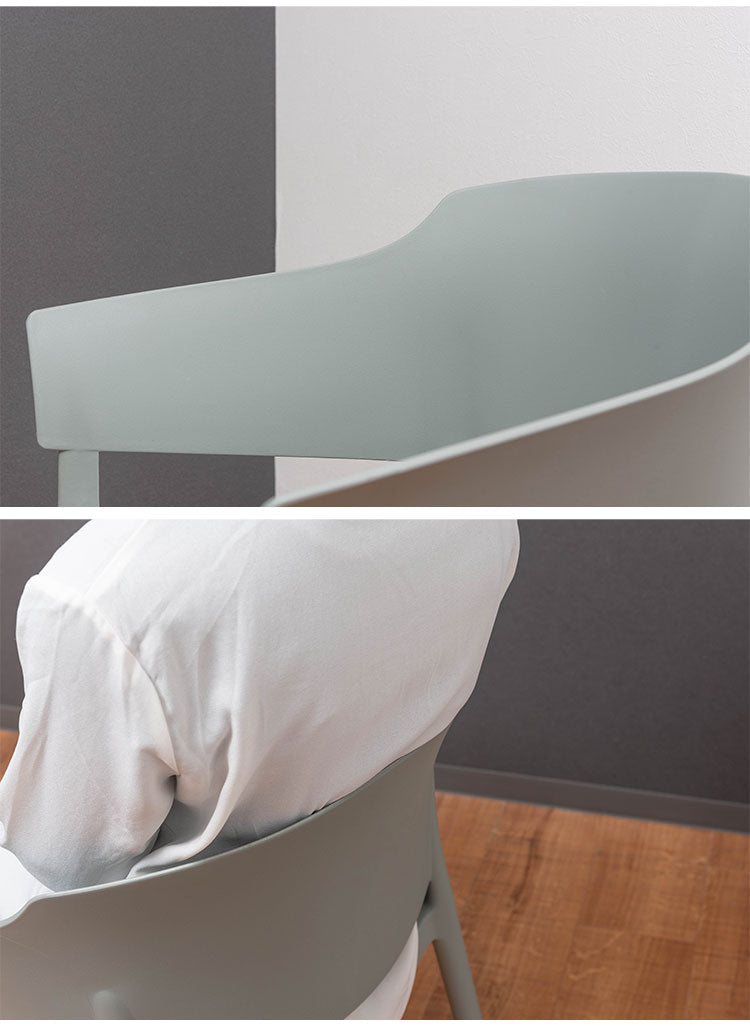 アームチェア ダイニングチェア チェア チェアー ダイニング おしゃれ 北欧 アーム付き 椅子 イス 背もたれ スタッキング 積み重ね ポリプロピレン モスグレー ライトグリーン ホワイト シンプル(代引不可)