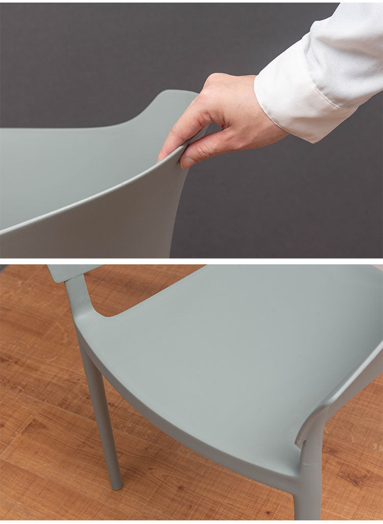 アームチェア ダイニングチェア チェア チェアー ダイニング おしゃれ 北欧 アーム付き 椅子 イス 背もたれ スタッキング 積み重ね ポリプロピレン モスグレー ライトグリーン ホワイト シンプル(代引不可)