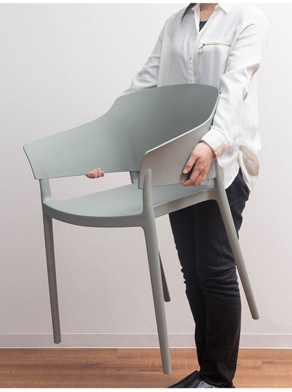 アームチェア ダイニングチェア チェア チェアー ダイニング おしゃれ 北欧 アーム付き 椅子 イス 背もたれ スタッキング 積み重ね ポリプロピレン モスグレー ライトグリーン ホワイト シンプル(代引不可)