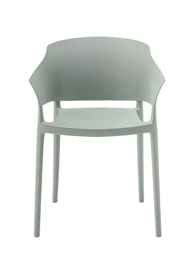アームチェア ダイニングチェア チェア チェアー ダイニング おしゃれ 北欧 アーム付き 椅子 イス 背もたれ スタッキング 積み重ね ポリプロピレン モスグレー ライトグリーン ホワイト シンプル(代引不可)