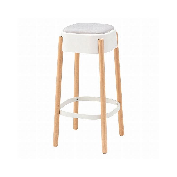 ハイスツール カウンターチェア 高さ78cm 木製 北欧 ハイチェア ハイスツール キッチン チェアー イス 椅子 おしゃれ 背もたれなし スマート 韓国インテリア 天然木(代引不可)