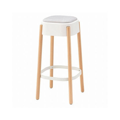 ハイスツール カウンターチェア 高さ78cm 木製 北欧 ハイチェア ハイスツール キッチン チェアー イス 椅子 おしゃれ 背もたれなし スマート 韓国インテリア 天然木(代引不可)