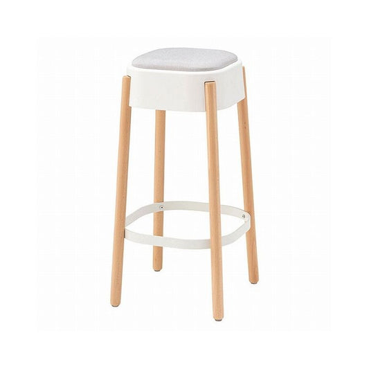 ハイスツール カウンターチェア 高さ78cm 木製 北欧 ハイチェア ハイスツール キッチン チェアー イス 椅子 おしゃれ 背もたれなし スマート 韓国インテリア 天然木(代引不可)