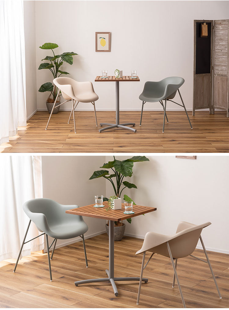 アームチェア ダイニングチェア おしゃれ 北欧 チェアー 椅子 イス アームチェア 肘付き 肘掛け付き 防水 撥水 プラスチック シンプル モダン ベージュ グリーン(代引不可)