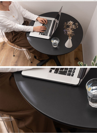 カフェテーブル テーブル おしゃれ デスク 丸 ラウンド サークル ポリプロピレン プラスチック 高さ73cm 幅70cm 黒 白 ブラック ホワイト シンプル(代引不可)