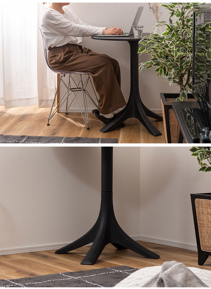 カフェテーブル テーブル おしゃれ デスク 丸 ラウンド サークル ポリプロピレン プラスチック 高さ73cm 幅70cm 黒 白 ブラック ホワイト シンプル(代引不可)