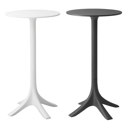 ハイテーブル テーブル バーテーブル おしゃれ デスク 丸 ラウンド サークル ポリプロピレン プラスチック 高さ110cm 幅60cm 黒 白 ブラック ホワイト シンプル(代引不可)