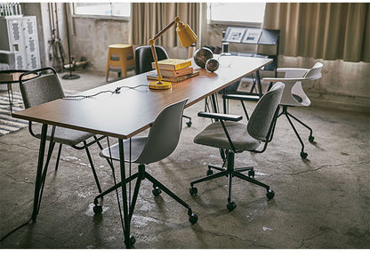 チェア 回転チェア デスクチェア オフィスチェア 座面回転 キャスター付き 移動可能 肘なし アームレス シェル型 曲線美 スタイリッシュ シンプル おしゃれ ホワイト グレー 在宅ワーク(代引不可)