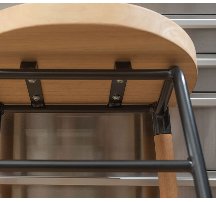 ハイスツール 高さ65cm スツール 天然木 木製 スチール チェア 椅子 イス おしゃれ シンプル 北欧 かわいい ブラック ホワイト 白 足置き フットレスト フィット キッチン カウンター コンパクト(代引不可)