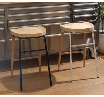 ハイスツール 高さ65cm スツール 天然木 木製 スチール チェア 椅子 イス おしゃれ シンプル 北欧 かわいい ブラック ホワイト 白 足置き フットレスト フィット キッチン カウンター コンパクト(代引不可)