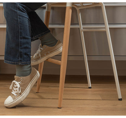 ハイスツール 高さ65cm スツール 天然木 木製 スチール チェア 椅子 イス おしゃれ シンプル 北欧 かわいい ブラック ホワイト 白 足置き フットレスト フィット キッチン カウンター コンパクト(代引不可)