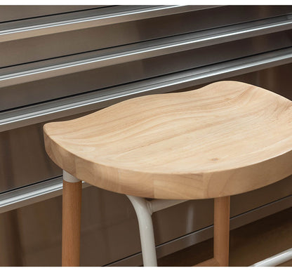 ハイスツール 高さ65cm スツール 天然木 木製 スチール チェア 椅子 イス おしゃれ シンプル 北欧 かわいい ブラック ホワイト 白 足置き フットレスト フィット キッチン カウンター コンパクト(代引不可)