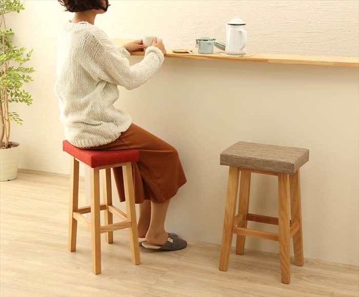 スツール 木製 ハイタイプ おしゃれ 北欧 玄関 カフェ スタイル シンプル チェア チェアー 腰掛イス オットマン リビングチェア ダイニングチェア 椅子 イス いす