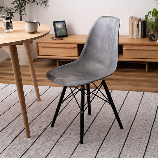 チェア チェアー 椅子 ダイニングチェア リプロダクト イームズチェア DSW ダイニング 食卓 リビング 1人掛け アームレス 肘無し モルタル柄 スタイリッシュ 重厚感 インダストリアル おしゃれ(代引不可)