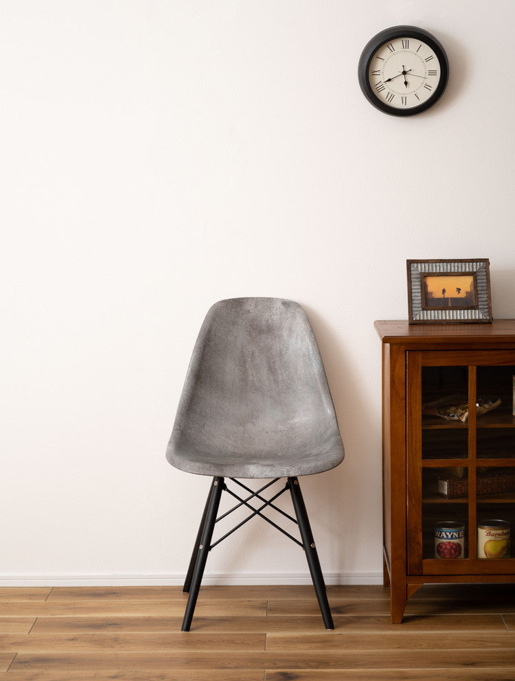 チェア チェアー 椅子 ダイニングチェア リプロダクト イームズチェア DSW ダイニング 食卓 リビング 1人掛け アームレス 肘無し モルタル柄 スタイリッシュ 重厚感 インダストリアル おしゃれ(代引不可)