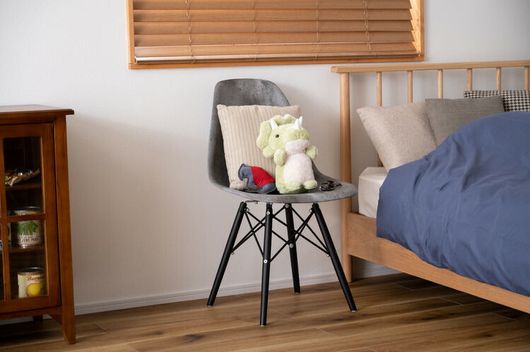 チェア チェアー 椅子 ダイニングチェア リプロダクト イームズチェア DSW ダイニング 食卓 リビング 1人掛け アームレス 肘無し モルタル柄 スタイリッシュ 重厚感 インダストリアル おしゃれ(代引不可)