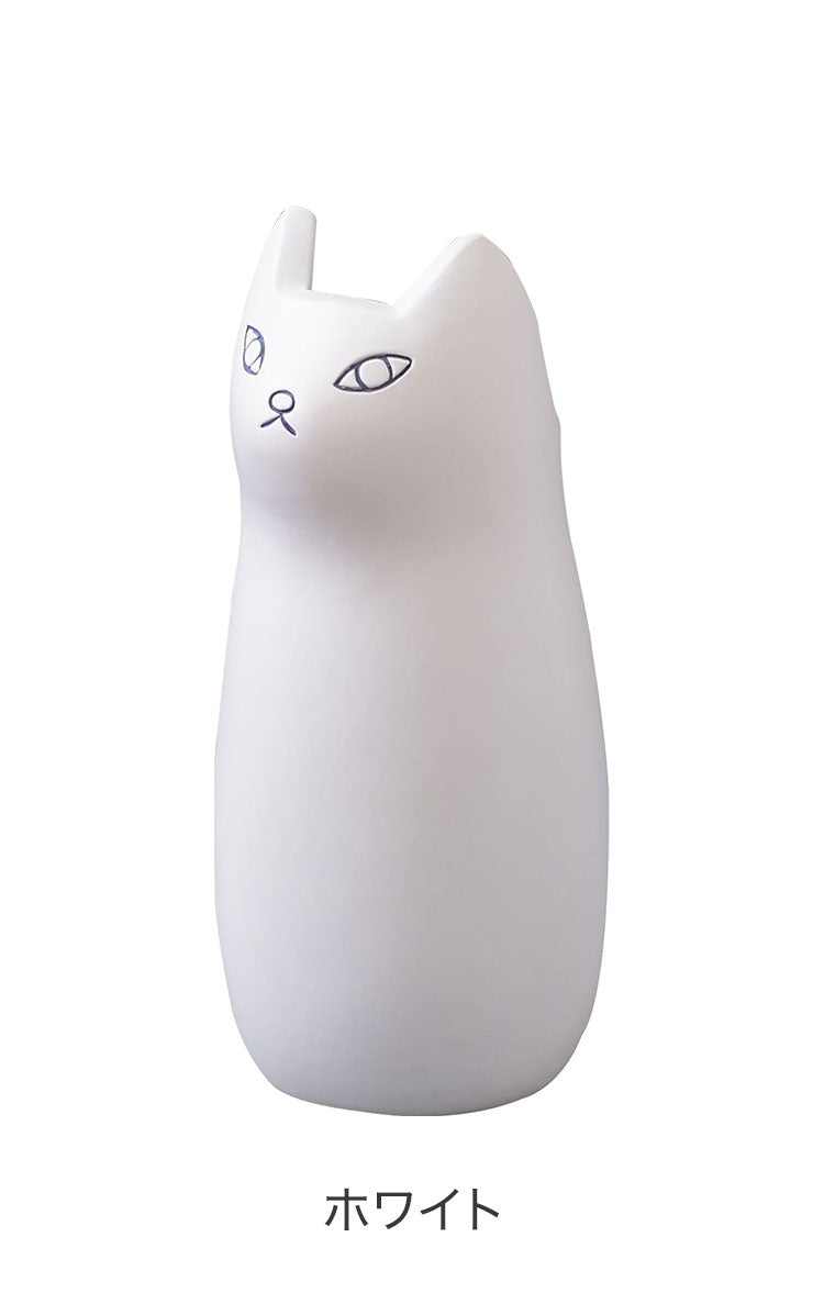 傘立て カサタテ シンプル アンブレラスタンド 傘入れ 玄関 スッキリ かさ 収納 陶器 マット コンパクト スリム ねこ 猫 かわいい フラワーベース ポスター収納 室内 室外 ホワイト ブラック ブラウン(代引不可)