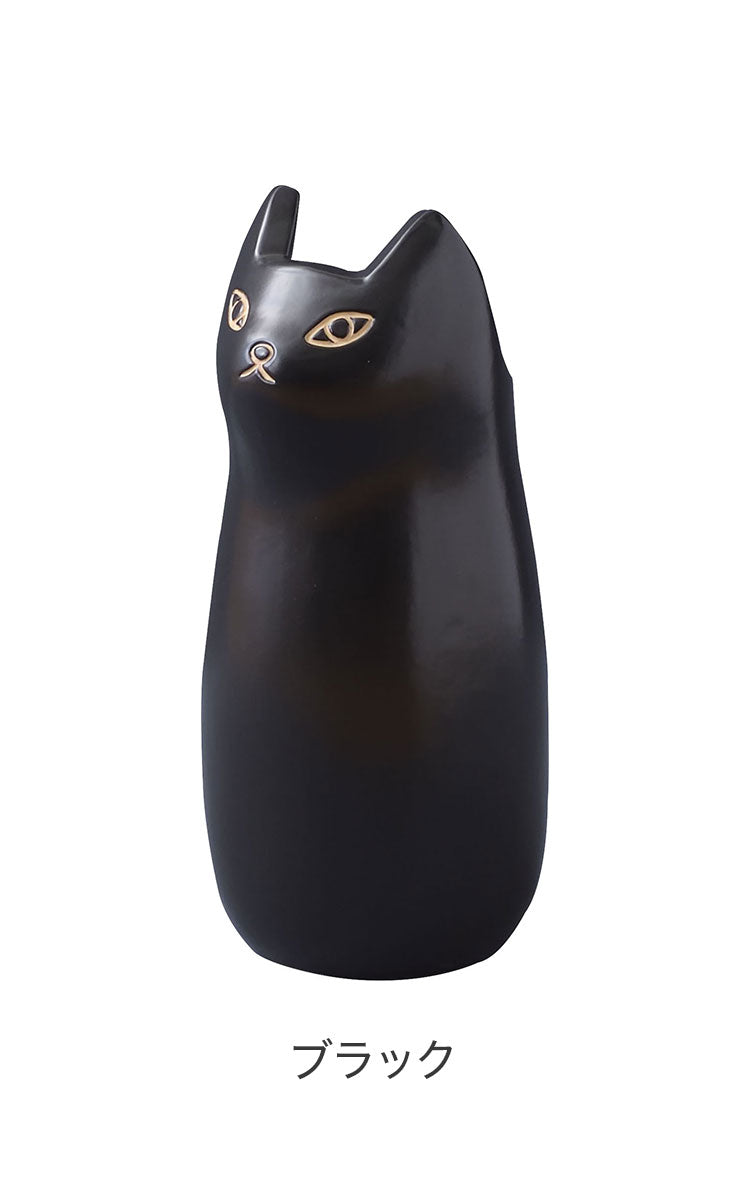 傘立て カサタテ シンプル アンブレラスタンド 傘入れ 玄関 スッキリ かさ 収納 陶器 マット コンパクト スリム ねこ 猫 かわいい フラワーベース ポスター収納 室内 室外 ホワイト ブラック ブラウン(代引不可)