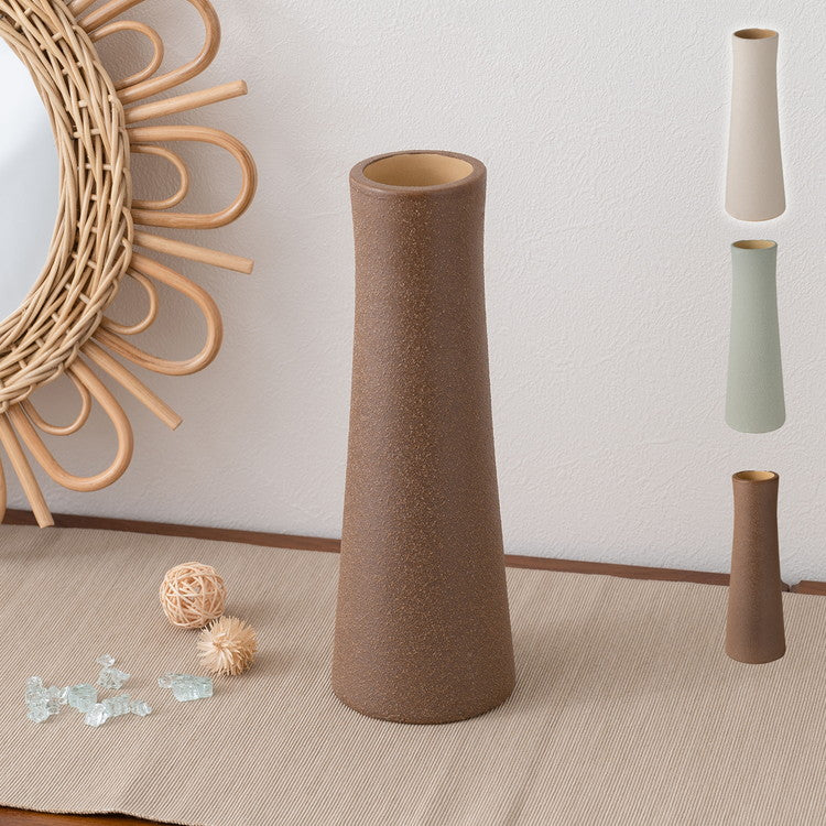 花瓶 花瓶 花びん 素焼き風 陶器 おしゃれ シンプル フラワーベース 北欧 ナチュラル 和モダン ガーリー ミッドセンチュリー ドライフラワー 焼き物 焼物(代引不可)