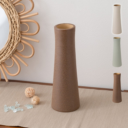 花瓶 花瓶 花びん 素焼き風 陶器 おしゃれ シンプル フラワーベース 北欧 ナチュラル 和モダン ガーリー ミッドセンチュリー ドライフラワー 焼き物 焼物(代引不可)