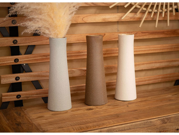 花瓶 花瓶 花びん 素焼き風 陶器 おしゃれ シンプル フラワーベース 北欧 ナチュラル 和モダン ガーリー ミッドセンチュリー ドライフラワー 焼き物 焼物(代引不可)