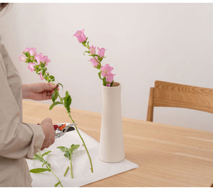 花瓶 花瓶 花びん 素焼き風 陶器 おしゃれ シンプル フラワーベース 北欧 ナチュラル 和モダン ガーリー ミッドセンチュリー ドライフラワー 焼き物 焼物(代引不可)