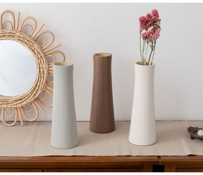 花瓶 花瓶 花びん 素焼き風 陶器 おしゃれ シンプル フラワーベース 北欧 ナチュラル 和モダン ガーリー ミッドセンチュリー ドライフラワー 焼き物 焼物(代引不可)