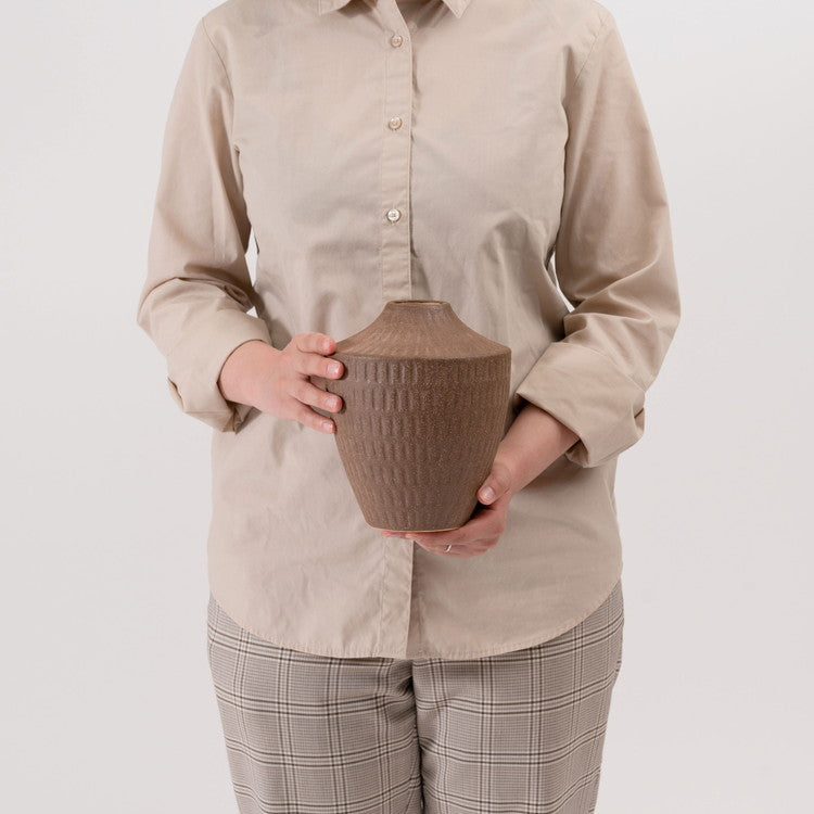 花瓶 花瓶 花びん 素焼き風 陶器 おしゃれ シンプル フラワーベース 北欧 ナチュラル 和モダン ガーリー ミッドセンチュリー ドライフラワー 焼き物 焼物(代引不可)