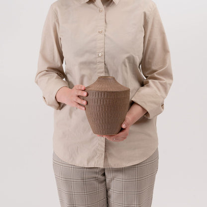 花瓶 花瓶 花びん 素焼き風 陶器 おしゃれ シンプル フラワーベース 北欧 ナチュラル 和モダン ガーリー ミッドセンチュリー ドライフラワー 焼き物 焼物(代引不可)