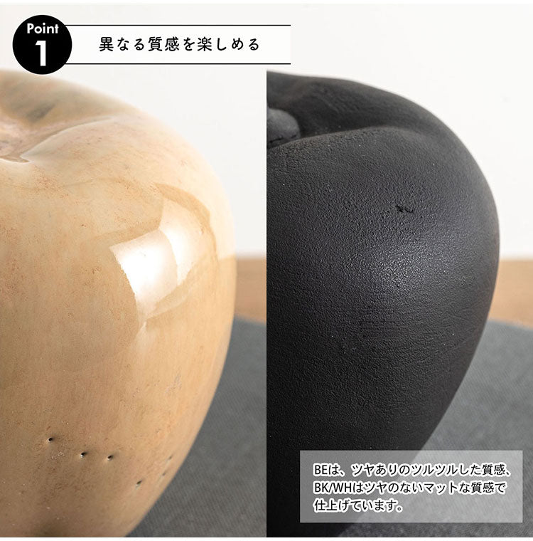 フルーツオブジェ CLY-41 東谷 オブジェ リンゴ 小物 置物 インテリア雑貨 玄関 果物 陶器 つや アート おしゃれ コンパクト リビング かわいい コレクション(代引不可)