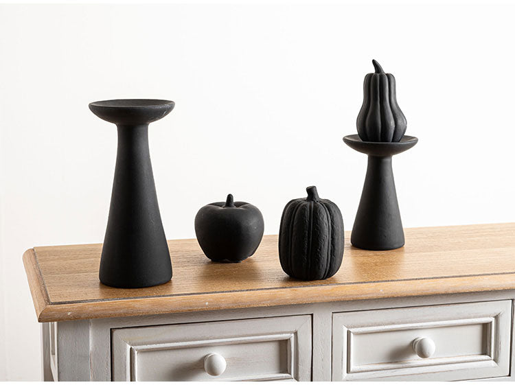フルーツオブジェ CLY-42 東谷 オブジェ かぼちゃ 小物 置物 インテリア雑貨 玄関 野菜 陶器 マット仕上げ アート おしゃれ コンパクト 観賞 リビング かわいい 黒 ブラック(代引不可)